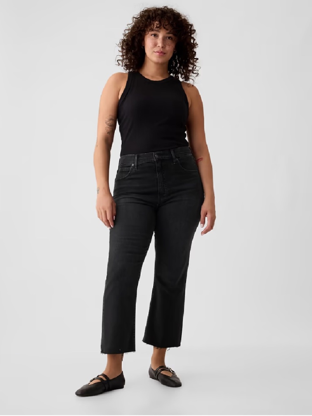GAP Vintage High Rise Slim Washed Black Jeans
